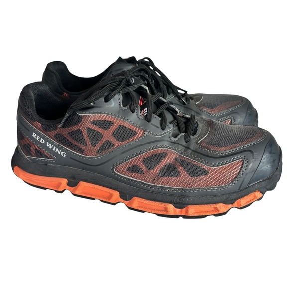 Red Wing Safety Toe Athletic Work Shoes 6338 Black Mens 9.5 EE Wide Slip Resist
